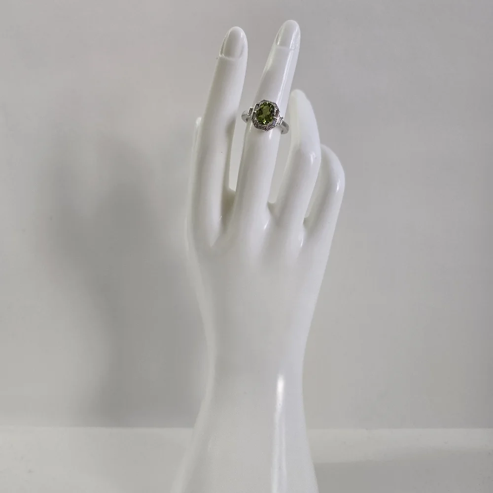 STERLING SILVER 925 Peridot Ring